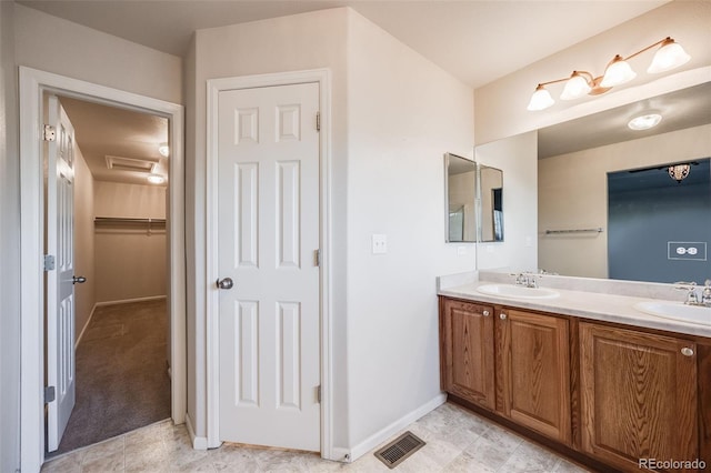 bathroom with vanity