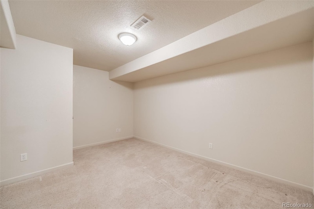 interior space featuring a textured ceiling