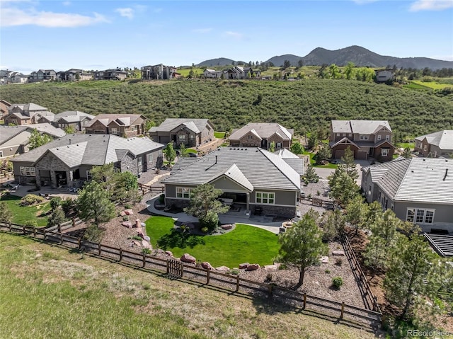 4868 Hogback Ridge Rd, Morrison, CO 80465 - aerial view of residential area featuring a mountainous background