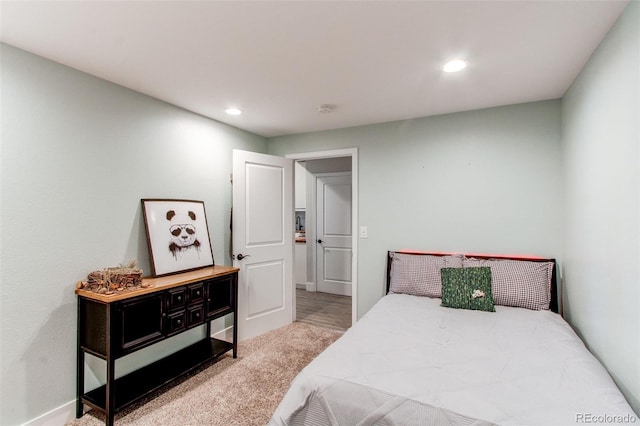 view of carpeted bedroom