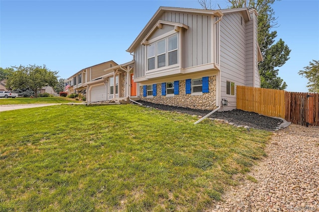 19859 E Prentice Pl, Centennial, CO 80015 - view of front of house with stone siding, board and batten siding, and an attached garage