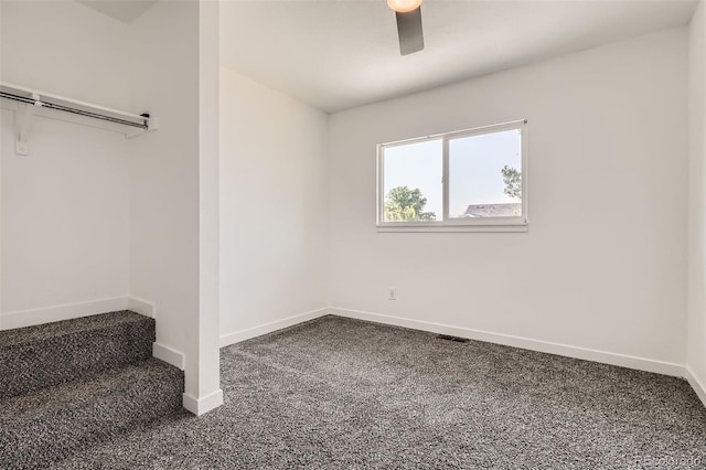19859 E Prentice Pl, Centennial, CO 80015 - unfurnished bedroom with dark colored carpet and ceiling fan