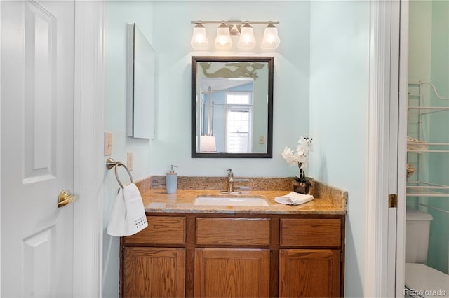 bathroom with vanity
