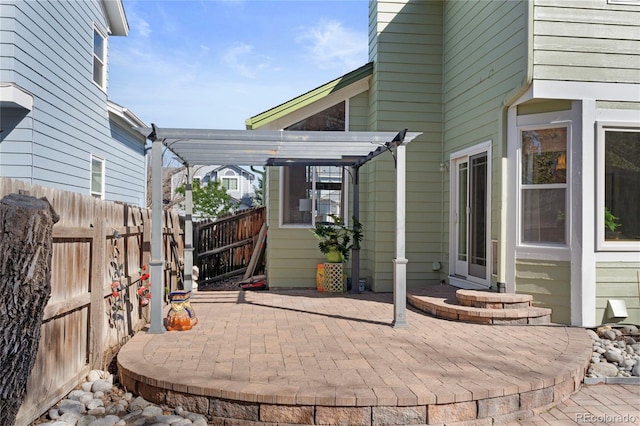 view of patio / terrace with a fenced backyard