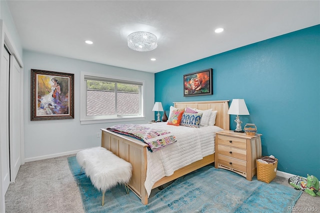 bedroom with carpet flooring