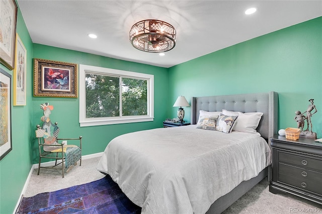 view of carpeted bedroom