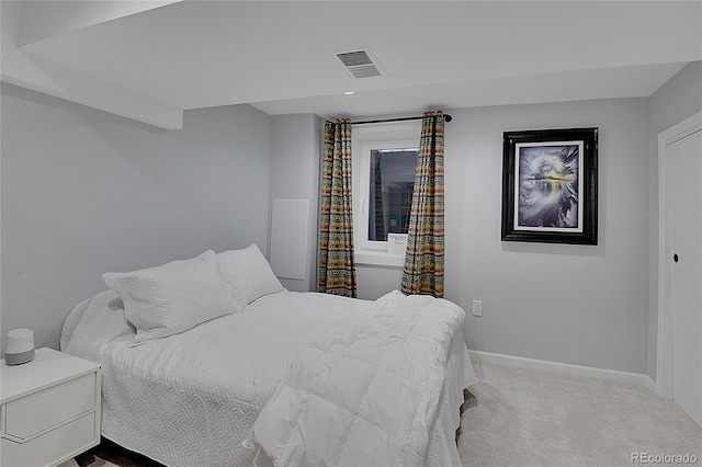 view of carpeted bedroom