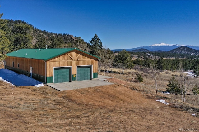 523 Pulver Rd, Lake George, CO 80827 - detached garage featuring a mountain view