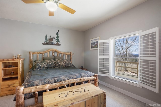 523 Pulver Rd, Lake George, CO 80827 - carpeted bedroom with a ceiling fan and baseboards