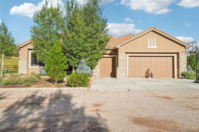 view of front of home featuring a garage