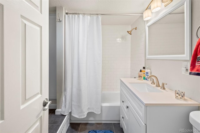 1775 Longbranch St, Strasburg, CO 80136 - full bath with tile patterned floors, vanity, and shower / tub combo