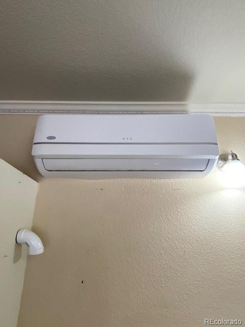 room details with a wall mounted air conditioner