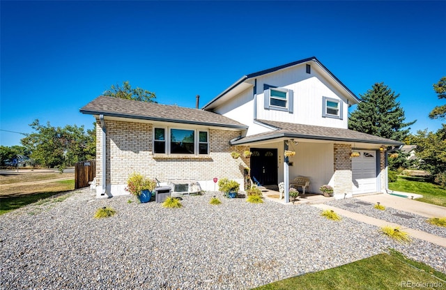 view of front of house featuring a garage