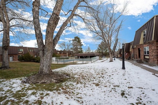 view of snowy yard