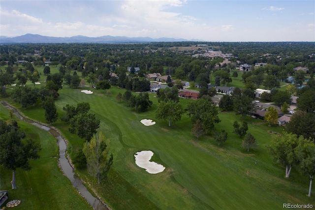 aerial view featuring a mountain view