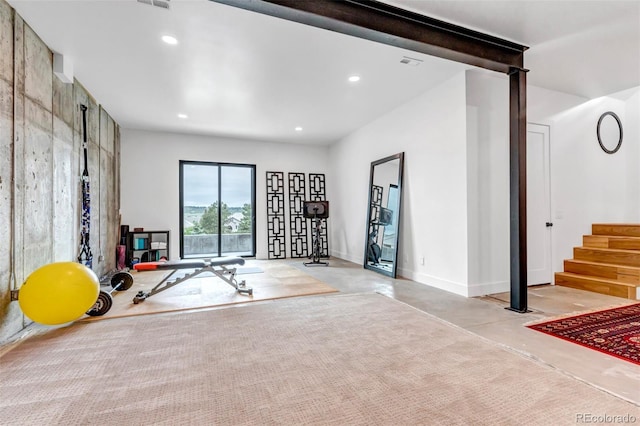 202 October Pl, Castle Rock, CO 80104 - exercise room featuring recessed lighting and baseboards