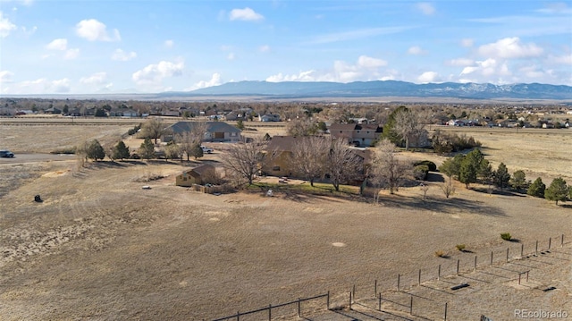 view of mountain feature with a rural view