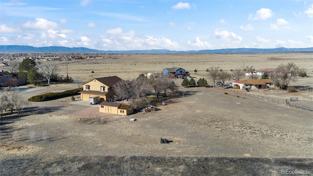 bird's eye view featuring a mountain view