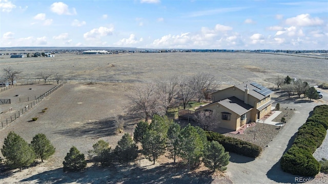 aerial view featuring a rural view