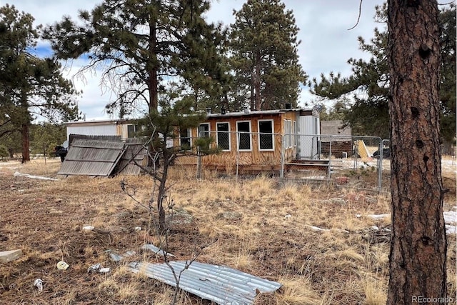 view of rear view of property