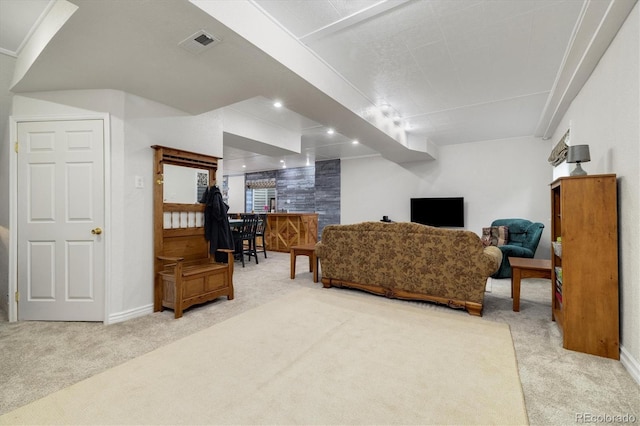 view of carpeted living room