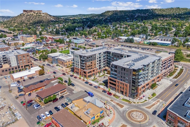 aerial view featuring a mountain view