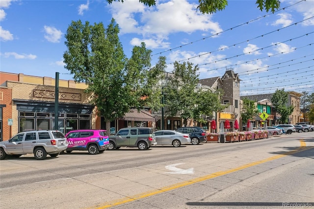 view of parking / parking lot