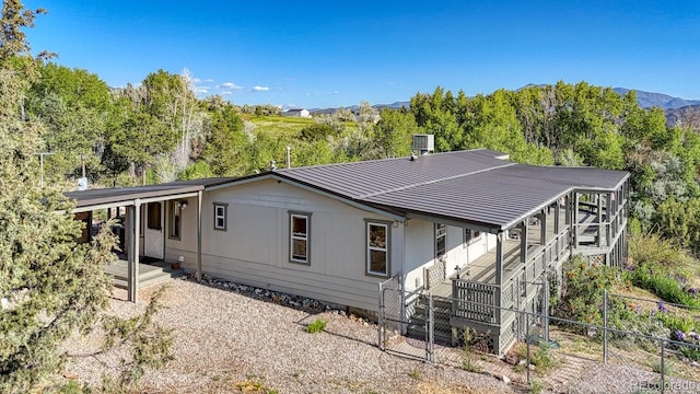 236 Boreen Way, Howard, CO 81233 - view of front of house with metal roof and a mountain view