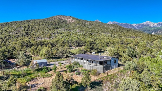 236 Boreen Way, Howard, CO 81233 - mountain view featuring a forest