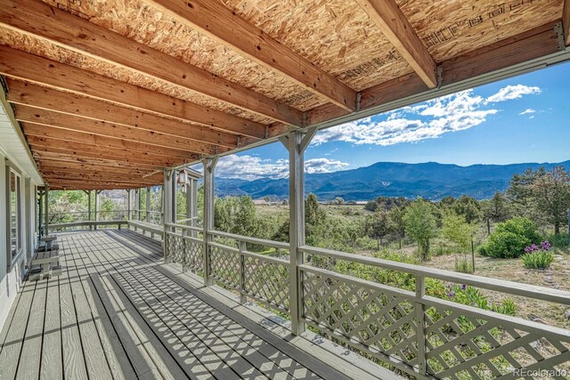 236 Boreen Way, Howard, CO 81233 - deck featuring a mountain view