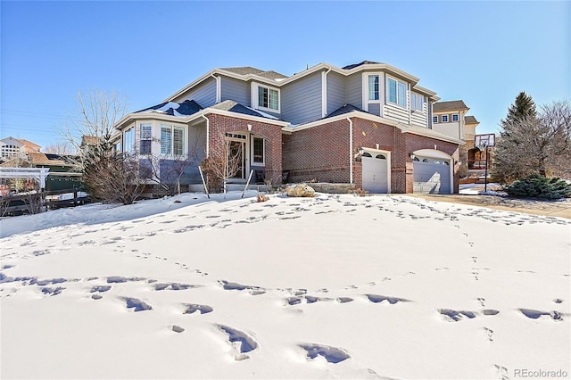 front of property featuring a garage