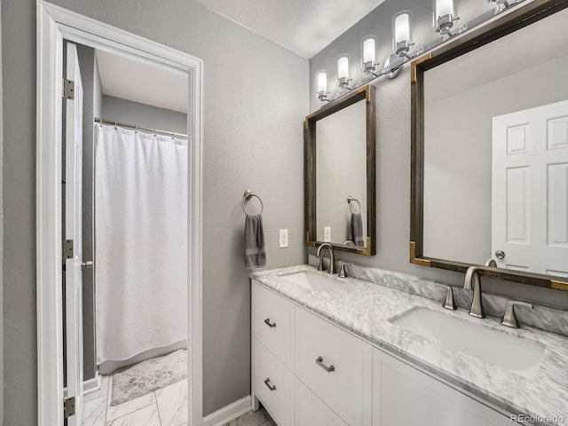 bathroom with vanity