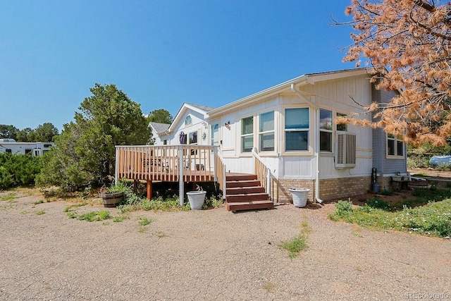 view of front facade featuring a deck