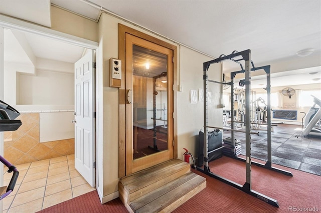 1029 E 8th Ave Unit 603, Denver, CO 80218 - exercise area featuring tile patterned floors