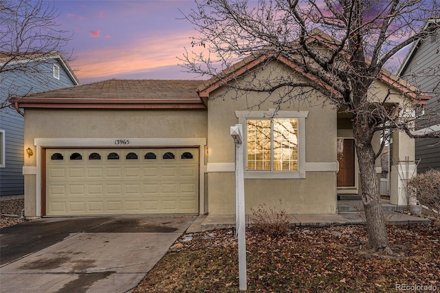 view of front of house featuring a garage