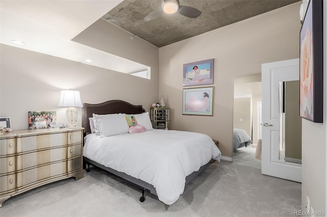 1700 Bassett St Unit 513, Denver, CO 80202 - carpeted bedroom with ceiling fan
