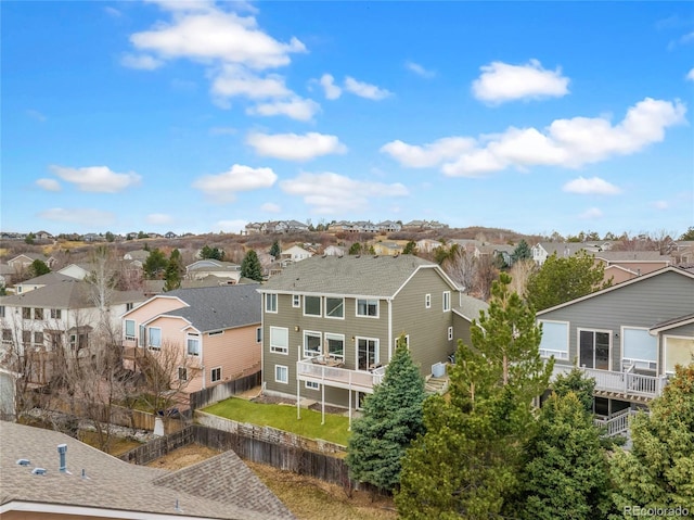 bird's eye view featuring a residential view