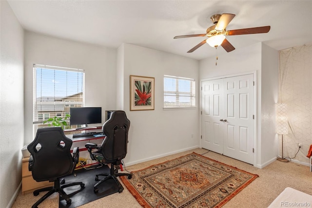 5800 Tower Rd Unit 610, Denver, CO 80249 - office featuring a ceiling fan and carpet