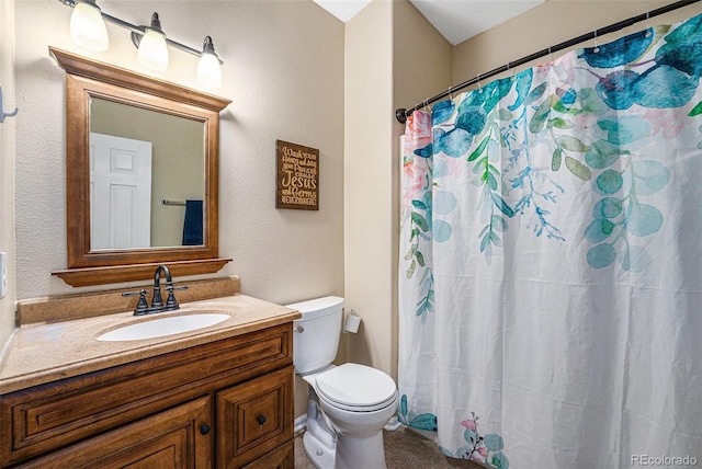 20137 E Prentice Pl, Centennial, CO 80015 - bathroom featuring vanity, a shower with shower curtain, and toilet