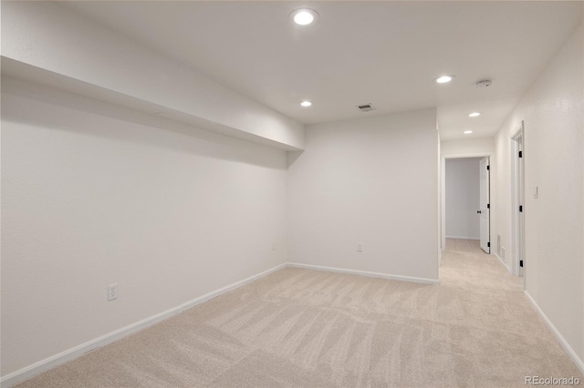 4972 Easley Rd, Golden, CO 80403 - empty room featuring light carpet, recessed lighting, baseboards, and a smoke detector