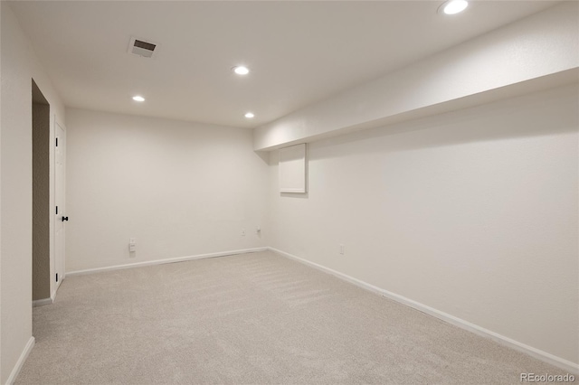 4972 Easley Rd, Golden, CO 80403 - finished basement featuring recessed lighting, baseboards, and light colored carpet