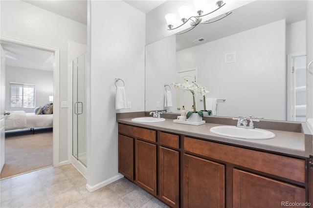 11364 Xavier Dr Unit 205, Westminster, CO 80031 - ensuite bathroom with a sink, a stall shower, connected bathroom, and visible vents