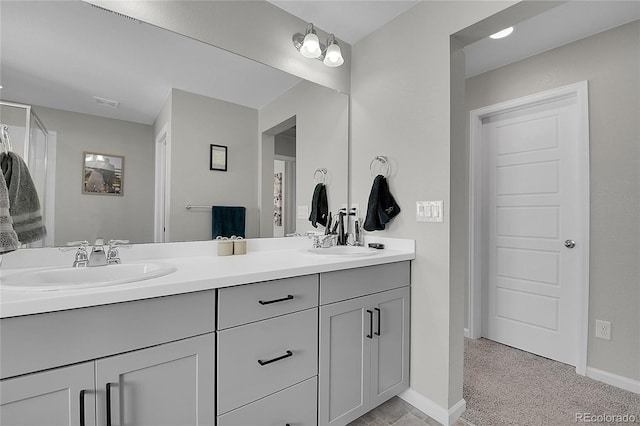 bathroom with vanity