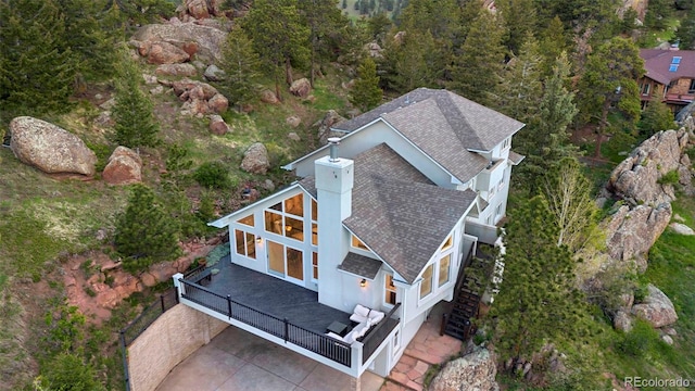 9001 Eastridge Rd, Golden, CO 80403 - view from above of property