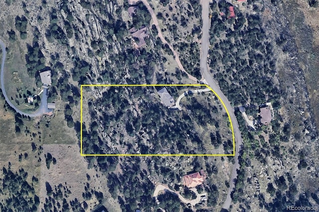 9001 Eastridge Rd, Golden, CO 80403 - map / location with property parcel outlined