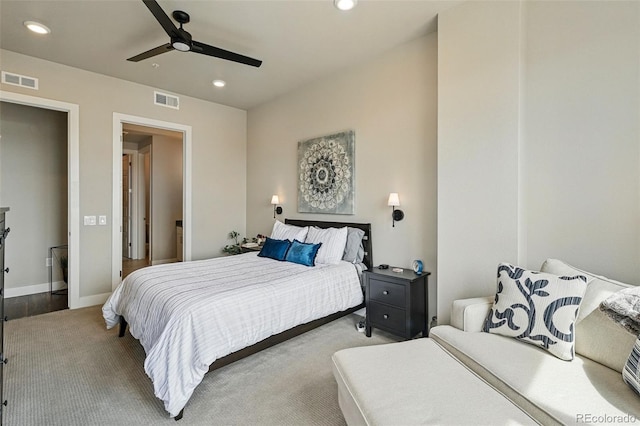 20 Wilcox St Unit 208, Castle Rock, CO 80104 - bedroom with recessed lighting and ceiling fan