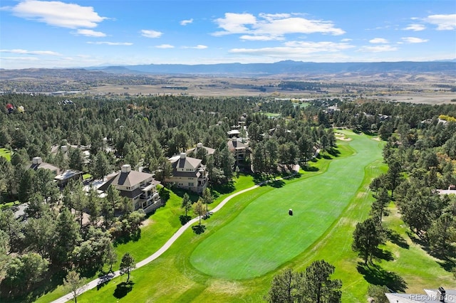 bird's eye view featuring a mountain view