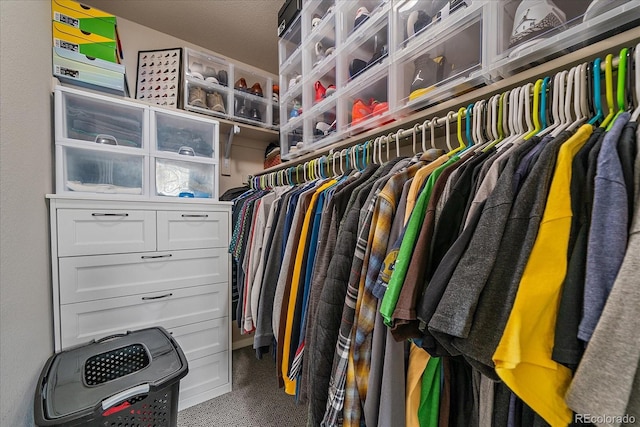 view of walk in closet