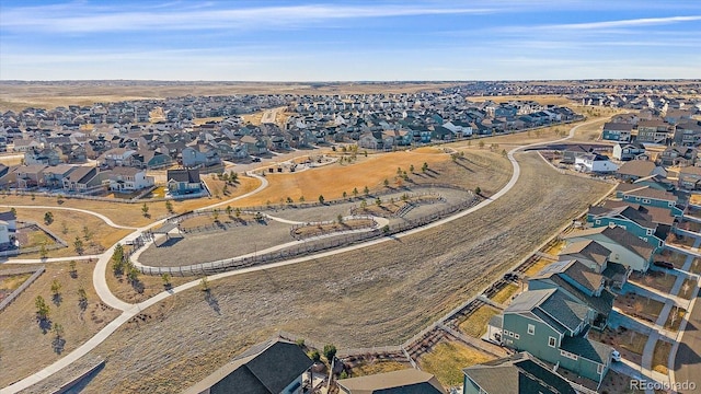 bird's eye view with a residential view