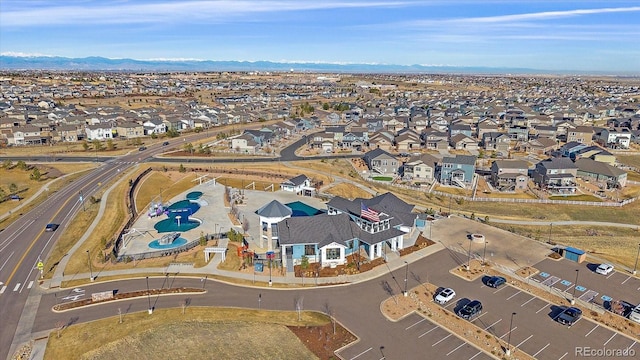 bird's eye view with a residential view